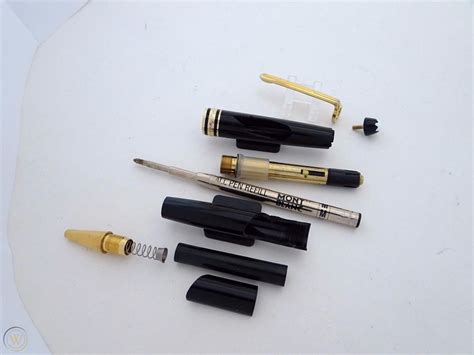 MontBlanc Pen Ballpoint Gold Trim Black Resin 164 Classique Parts Kit ...