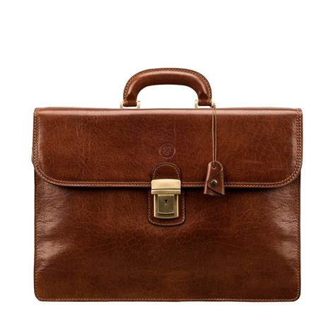 Classic Italian Leather Men S Briefcase Paolo By Maxwell Scott Bags