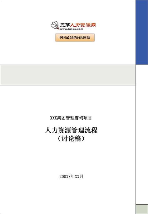 集团管理咨询项目人力资源管理流程word文档在线阅读与下载无忧文档