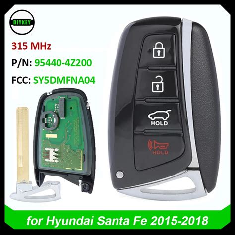 Diykey O Keyless Inteligente Remoto Chave Fob Mhz Para Hyundai