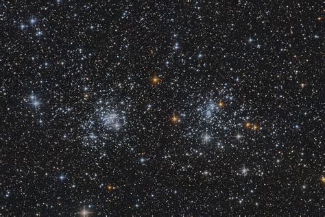 Double Cluster Ngc And Ngc Open Clusters In Perseus Dark