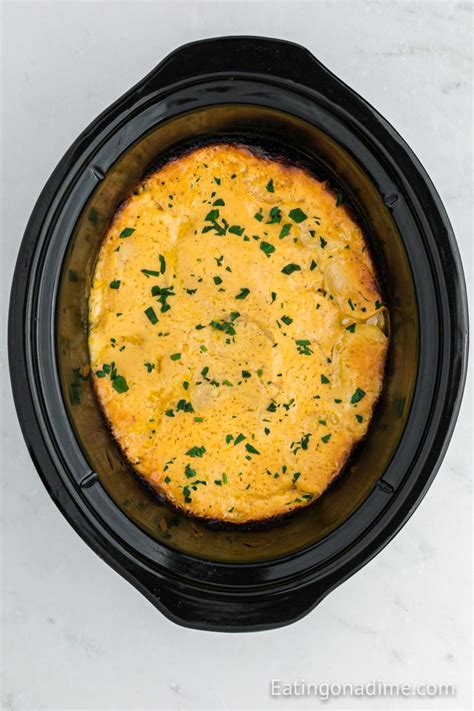 Au Gratin Potatoes Crock Pot Easy Side Dish Recipe