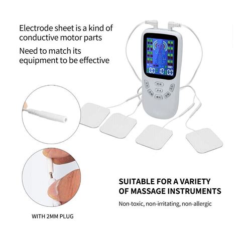 St Ck Tens Ems Elektroden Pads X Cm Mit Mm Stecker F R