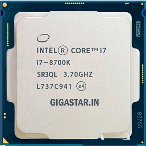 Intel Core I7 8700k 8th Generation Processor 370 Ghz For Lga 1151 Socket Gigastar