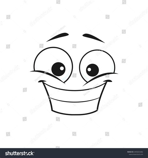 Smiling Emoji Big Toothy Smile Isolated Stock Vector (Royalty Free ...