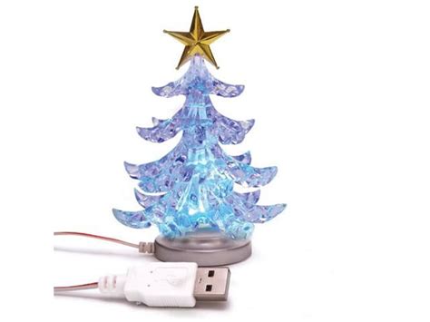 Color Changing USB Powered Miniature Christmas Tree W LEDs Newegg