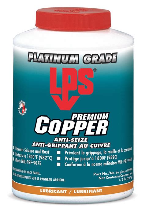 LPS Copper Anti Seize Compound 65F 1800F 0 5 Lb Brush Top Can