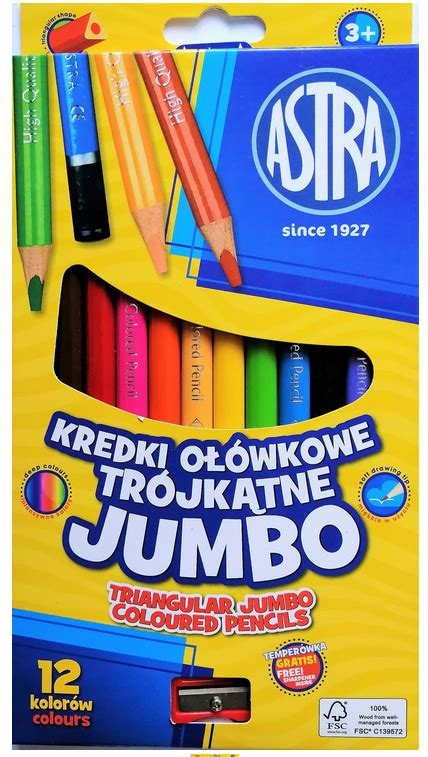 Kredki O Wkowe Grube Astra Jumbo Kolor W Hurtownia Papiernicza Aksa