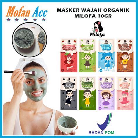 Jual Masker Bubuk Wajah Organik Milofa Gr Original Bpom Face Mask