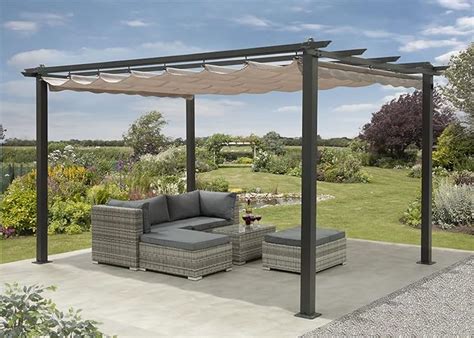 Amazon Pergola 4m X 3m Or 3m X 3m Garden Shade Gazebo Weather