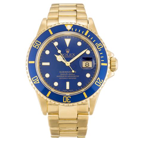 Replica Rolex Submariner Blue Dial 16618 | OpClock Watches