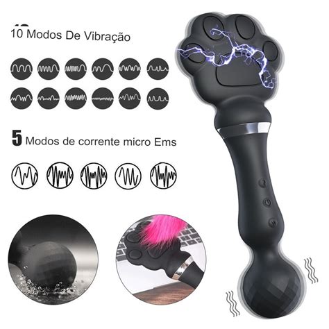 Vibrador Gatinho Estimulação Elétrica Chama Louca Sex Shop