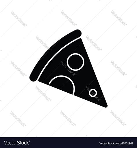 Pizza Silhouette Icon Royalty Free Vector Image