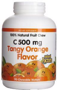 Natural Factors Tangy Orange Vitamin C Mg Chewable Wafers Shop