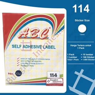 Jual Stiker Labels No 114 Isi 10lbr Shopee Indonesia