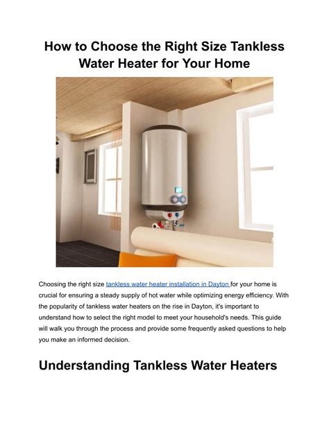 Ppt How To Choose The Right Size Tankless Water Heater For Your Home Powerpoint Presentation