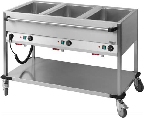 Bain Marie Transportwagen 3x GN1 1 2100W 1250x700x H 900mm