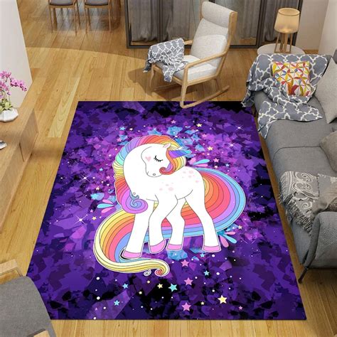 Home Decor Cartoon Kind Einhorn 3D Teppiche F R Wohnzimmer Schlafzimmer