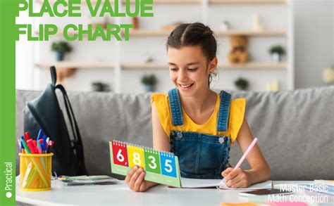 Spritegru Freestanding Place Value Flip Chart Double Side With Whole