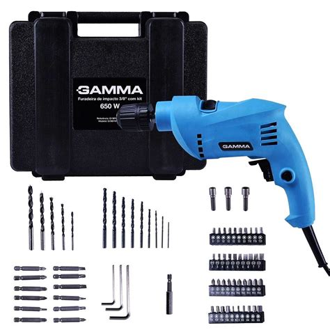 Furadeira De Impacto 650W Kit E Maleta G1901K Gamma Eletricario A