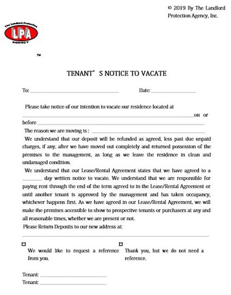 Tenants Notice To Vacate Being A Landlord Lettering Letter Templates