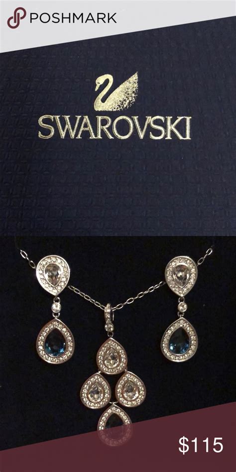 Swarovski Crystal Pendant Earring Set Swarovski Jewelry Earrings