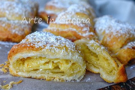 Sfogliatelle Ricce Alla Crema Dolci Con La Pasta Sfoglia Veloci