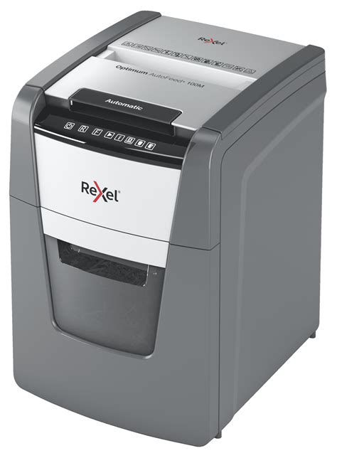 Rexel Optimum AutoFeed+ 100M Automatic Micro Cut Paper Shredder P5 | REXEL