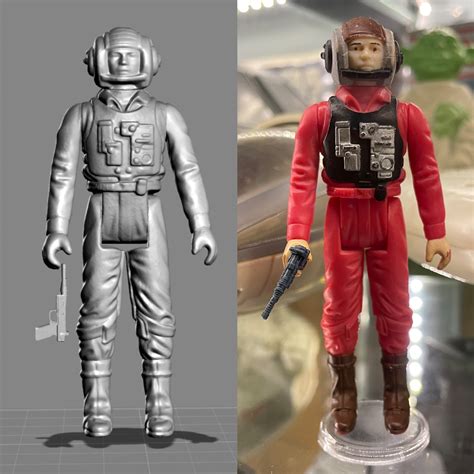 STL file VINTAGE STAR WARS KENNER B-WING PILOT ACTION FIGURE・3D print ...