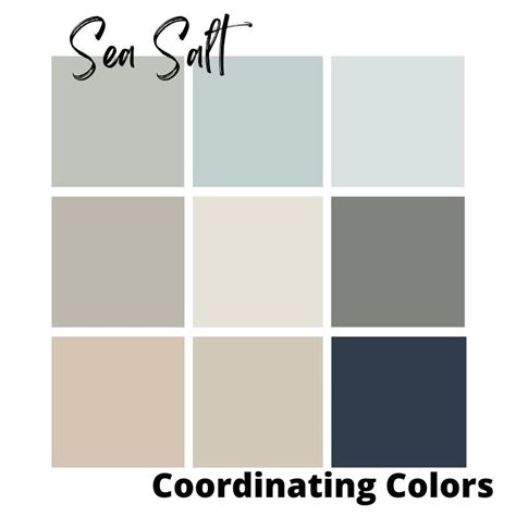 Coordinating Colors For Sherwin Williams Sea Salt Sea Salt Sherwin