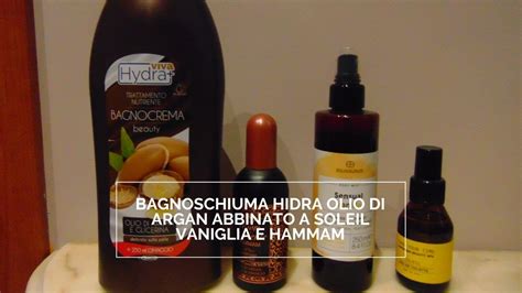 BAGNOSCHIUMA HIDRA OLIO DI ARGAN ABBINATO A SOLEIL VANIGLIA E HAMMAM