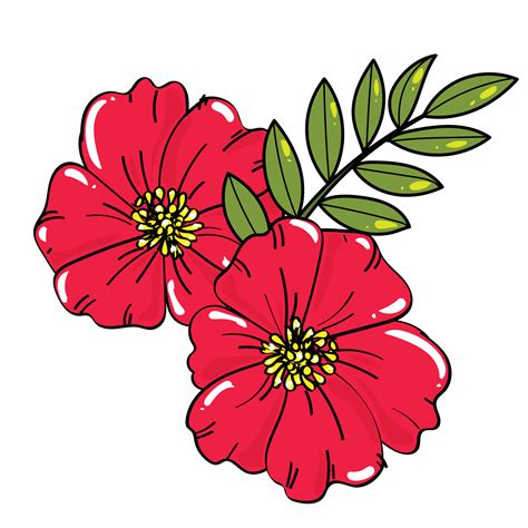 Hand Drawing Flowers Element Set 01 22089093 Vector Art At Vecteezy