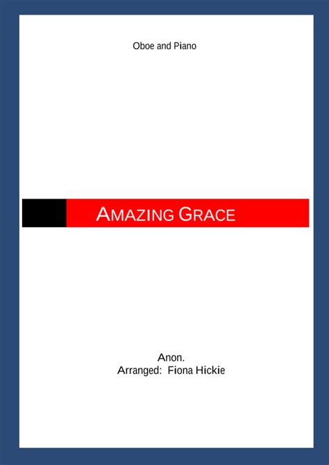 Amazing Grace Arr Fiona Alice Hickie Sheet Music Fiona Alice