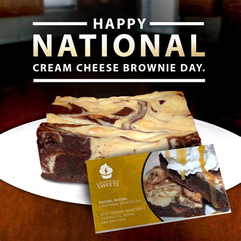 Happy National Cream Cheese Brownie Day Feb 10 2016 Cream Cheese Brownies Brownie Cream Cheese