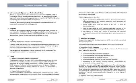 Iso 27001 Disposal And Destruction Policy Template Download Iso Templates And Documents Download