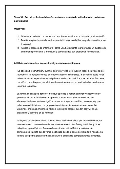 Solution Unidad Vii Rol Del Profesional De Enfermer A En El Manejo De