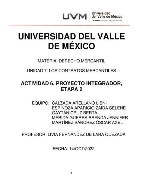 Actividad Proyecto Integrador Etapa A Universidad Del Valle De