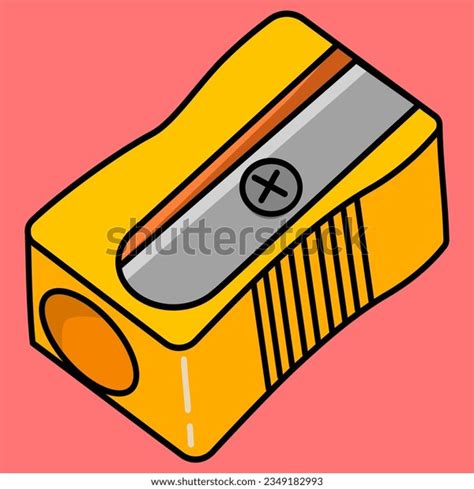 Pencil Sharpenersingle Hole Sharpener Plastic Stock Illustration ...