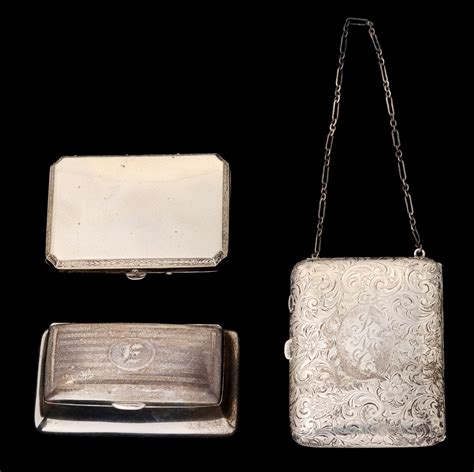 #5749: THREE ANTIQUE AND VINTAGE STERLING SILVER BOXES