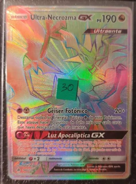 Pok Mon Tcg Ultra Necrozma Gx Rare Secret Rainbow Card Spanish Eur