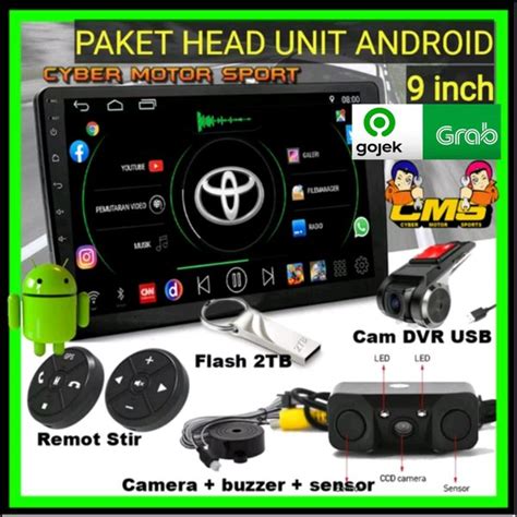 Jual Paket Komplit Head Unit Android 9 Inch Double Din Android