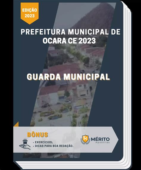 Apostila Guarda Municipal Prefeitura de Ocara CE 2023 Mérito Apostilas