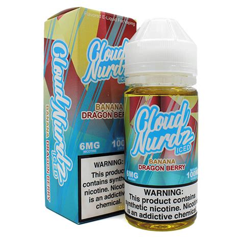 Iced Banana Dragonberry 6mg Cloud Nurdz 100ml