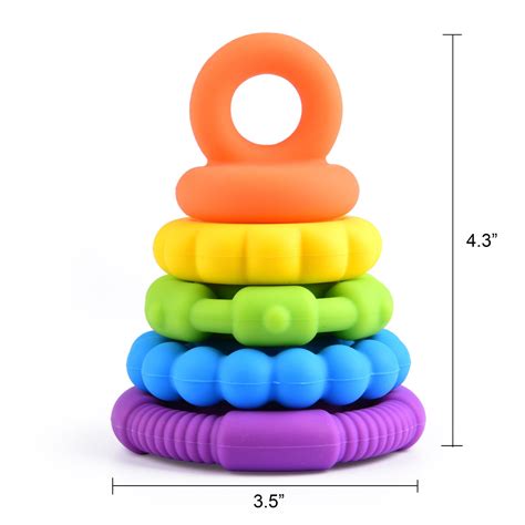 Stacking Baby Teether Toy Sensory Silicone Teething Rings