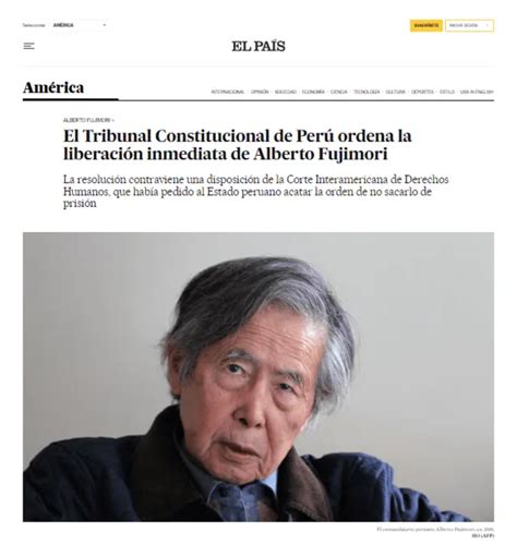 Alberto Fujimori Tribunal Constitucional Ordena Liberación De Fujimori