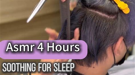 【asmr 4 Hours】 Soothing Sound Scissor Hair Cut Relaxing For Sleep