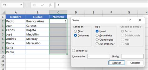 Autocompletar N Meros Tirador Comando En Excel Y Google Sheets