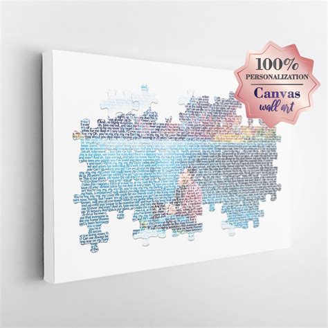 Custom Word Art Canvas Wall Decor Jigsaw Puzzle. Picture Made - Etsy