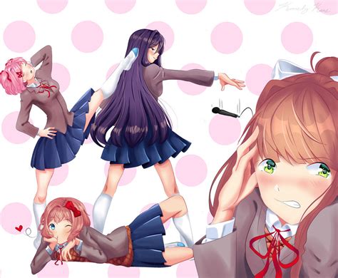 Doki Doki Lit Erature Club 💚 💙 💗 💜 By Spoops Draws On Deviantart