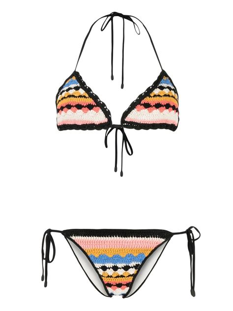 Zimmermann Tiggy Crochet Bikini In Navy Multi ModeSens